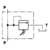 Trykbegrænsningsventil, enkelt